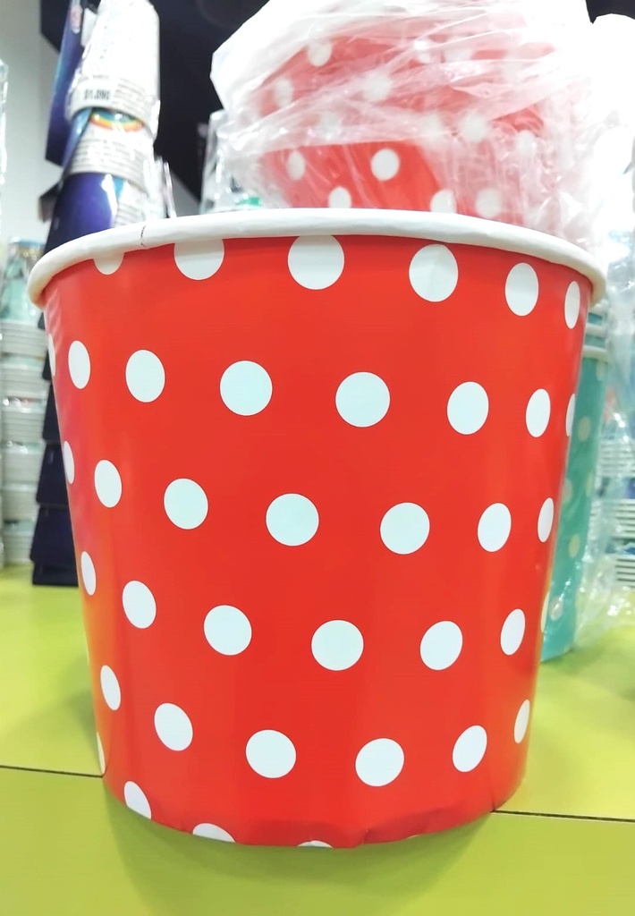 Vasos Puntos Rojos 6 unidades