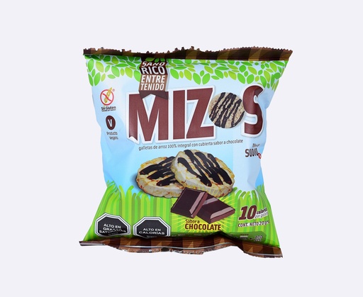 Galletas De Arroz Cubiertas Con Chocolate Mizos 20 Grs.