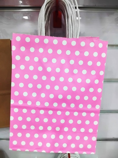 Bolsa De Regalo Puntos Rosado 1 unidad